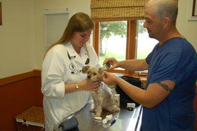 Teddy with Jennifer and Rick