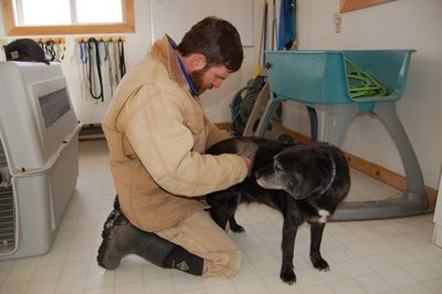 Samantha getting sutures out