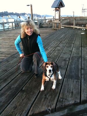 Charlie at dock with Julie