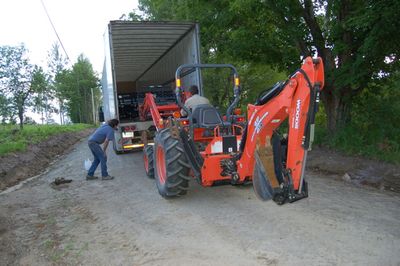 Unloading moving van