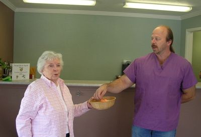 Dave and Barbara with raffle drawing