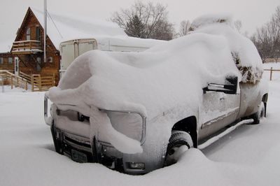 Truck under snow 2 Truck under snow 2