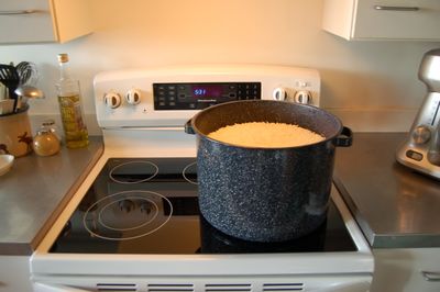 Rice in pot Rice in pot