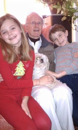 Irene with grandchildren and Ed