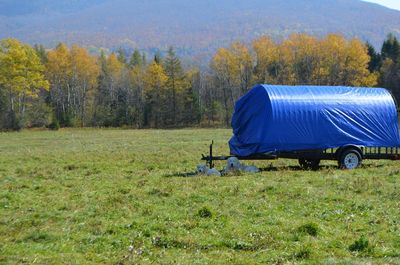 Aaron and Maggie at trailer Aaron and Maggie at trailer